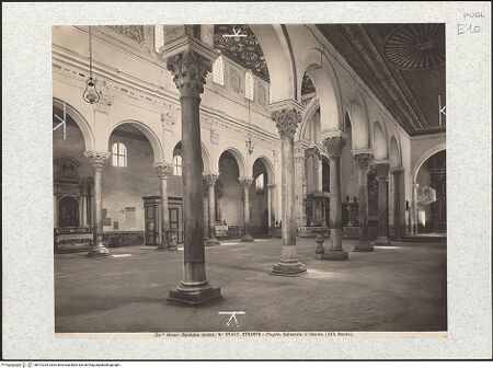 Vorderseite von Alinari [https://www.deutsche-digitale-bibliothek.de/content/lizenzen/rv-ez/] CattedraleSüdseitenschiff und Pfeiler der südlichen Arkade - Blick von Südwesten, bh472235_recto. Foto.