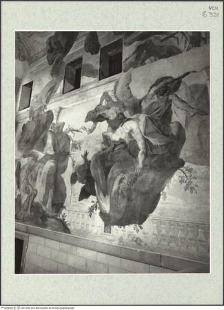 Vorderseite von Böhm [https://www.deutsche-digitale-bibliothek.de/content/lizenzen/rv-ez/] Sturz der Giganten - Wandzone mit stürzenden Giganten, bh472269_recto. Foto.