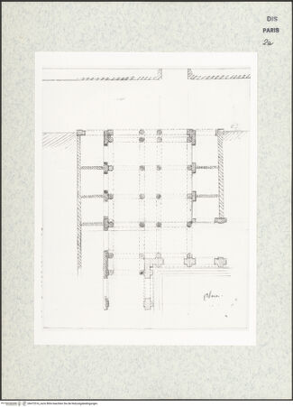 Vorderseite von Bibliothèque Nationale, Paris [https://www.deutsche-digitale-bibliothek.de/content/lizenzen/rv-ez/] Grundriss der Südostecke - , bh472516_recto. Foto.