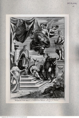 Vorderseite von Istituto Nazionale per la Grafica [http://creativecommons.org/publicdomain/mark/1.0/] Philipp V., König von Spanien empfängt das Bildnis von Elisabetta Farnese, Herzogin von Parma - , bh472620. Foto.