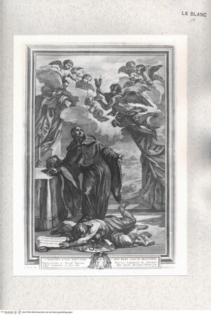 Vorderseite von Istituto Nazionale per la Grafica [http://creativecommons.org/publicdomain/mark/1.0/] Der heilige Johannes Gonzalez von San Facundo siegt über die Ketzerei - , bh472930. Foto.