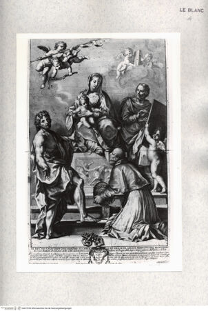 Vorderseite von Istituto Nazionale per la Grafica [http://creativecommons.org/publicdomain/mark/1.0/] Maria mit dem Jesuskind, Johannes dem Täufer, dem heiligen Lukas und Papst Coelestin - , bh472953. Foto.