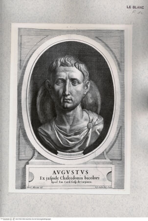 Vorderseite von Istituto Nazionale per la Grafica [http://creativecommons.org/publicdomain/mark/1.0/] Büste des Kaisers Augustus - , bh472962. Foto.