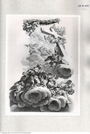 Vorderseite von Istituto Nazionale per la Grafica [http://creativecommons.org/publicdomain/mark/1.0/] S. Agnese, Rom, Kuppelfresko: Glorie des ParadiesesTafel 8: Detail mit der Glorifizierung des Kreuzes und den Aposteln Petrus und Paulus - , bh472978. Foto.