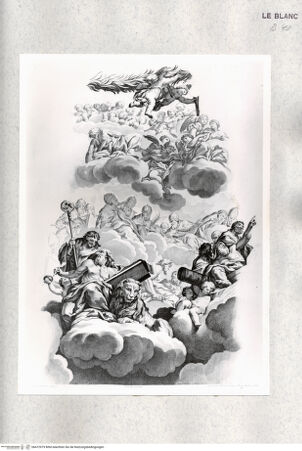 Vorderseite von Istituto Nazionale per la Grafica [http://creativecommons.org/publicdomain/mark/1.0/] S. Agnese, Rom, Kuppelfresko: Glorie des ParadiesesTafel 7: Detail mit dem Evangelisten Markus und Josias - , bh472979. Foto.