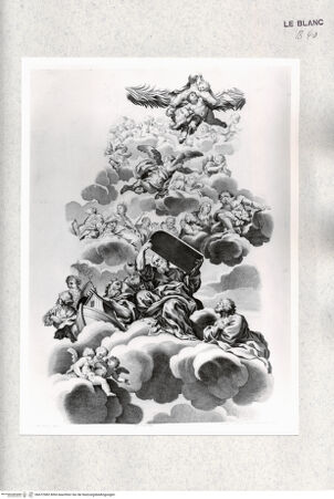 Vorderseite von Istituto Nazionale per la Grafica [http://creativecommons.org/publicdomain/mark/1.0/] S. Agnese, Rom, Kuppelfresko: Glorie des ParadiesesTafel 5: Detail mit Moses, Noah und anderen biblischen Vorfahren - , bh472982. Foto.