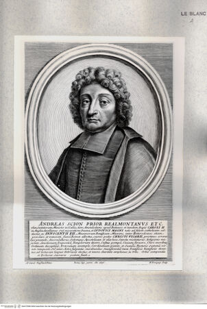 Vorderseite von Istituto Nazionale per la Grafica [http://creativecommons.org/publicdomain/mark/1.0/] Bildnis des Priors Andreas Scion - , bh472986. Foto.