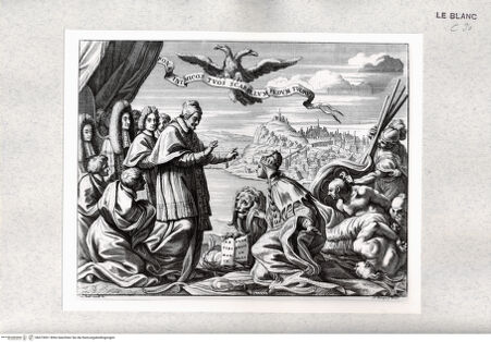 Vorderseite von Istituto Nazionale per la Grafica [http://creativecommons.org/publicdomain/mark/1.0/] Papst Alexander VIII. segnet die Republik Venedig - , bh473001. Foto.