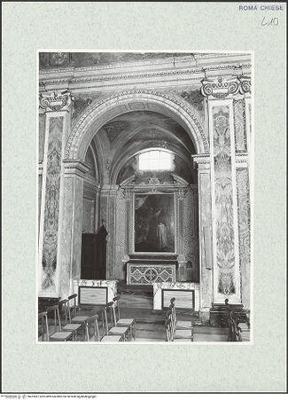 Vorderseite von Sopr. BAS ROMA [https://www.deutsche-digitale-bibliothek.de/content/lizenzen/rv-ez/] Santa Maria Nova - 2. Kapelle links (di San Gregorio Magno), bh473087_recto. Foto.