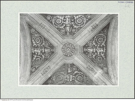 Vorderseite von Sopr. BAS ROMA [https://www.deutsche-digitale-bibliothek.de/content/lizenzen/rv-ez/] Santa Maria Nova - 2. Kapelle links (di San Gregorio Magno), Gewölbe, Fresko in Tempera, 1867/1870, bh473116_recto. Foto.