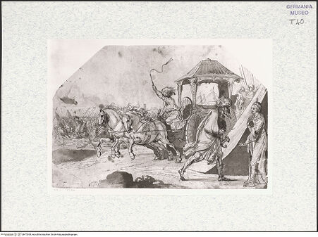 Vorderseite von Kupferstichkabinett [https://www.deutsche-digitale-bibliothek.de/content/lizenzen/rv-ez/] Türkischer Feldherr vor seinem Wagen - , bh473363_recto. Foto: Anders, Jörg P..