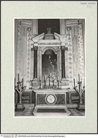 Vorderseite von Sopr. BAS ROMA [https://www.deutsche-digitale-bibliothek.de/content/lizenzen/rv-ez/] Santa Maria in AracoeliCappella di San Diego - südliche Kapellenwand, Altar, bh473448_recto. Foto.