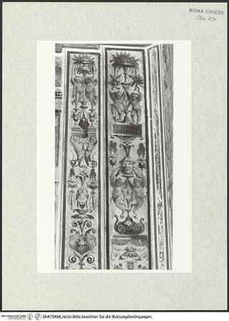 Vorderseite von Sopr. BAS ROMA [https://www.deutsche-digitale-bibliothek.de/content/lizenzen/rv-ez/] Grotesken - rechte Wand, Detail: Inschrift der Restaurierung von 1775, bh473468_recto. Foto.