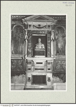Vorderseite von Sopr. BAS ROMA [https://www.deutsche-digitale-bibliothek.de/content/lizenzen/rv-ez/] Grabmal von Camillo Orsini - , bh473471_recto. Foto.