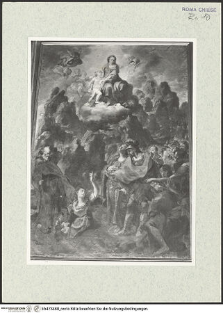 Vorderseite von Sopr. BAS ROMA [https://www.deutsche-digitale-bibliothek.de/content/lizenzen/rv-ez/] Der selige Andrea Conti heilt eine Besessene - , bh473488_recto. Foto.