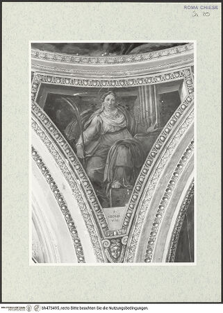 Vorderseite von Sopr. BAS ROMA [https://www.deutsche-digitale-bibliothek.de/content/lizenzen/rv-ez/] Zyklus weiblicher HeiligerDie heilige Cäcilia - , bh473495_recto. Foto.