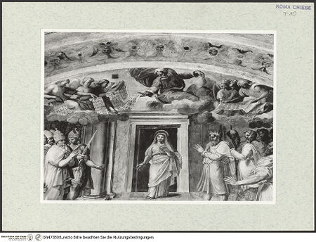 Vorderseite von Sopr. BAS ROMA [https://www.deutsche-digitale-bibliothek.de/content/lizenzen/rv-ez/] Anbetung Mariens durch Personen des Alten Testaments - Detail, bh473505_recto. Foto.