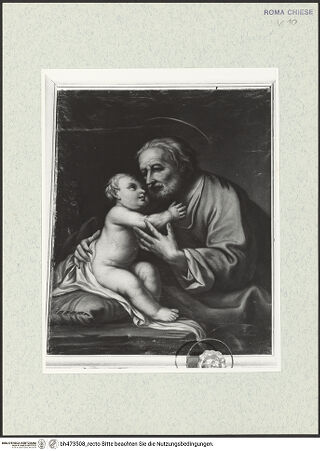 Vorderseite von Sopr. BAS ROMA [https://www.deutsche-digitale-bibliothek.de/content/lizenzen/rv-ez/] Der heilige Joseph mit dem Jesuskind - , bh473508_recto. Foto.