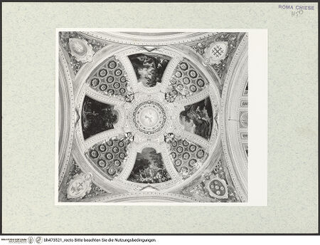 Vorderseite von Sopr. BAS ROMA [https://www.deutsche-digitale-bibliothek.de/content/lizenzen/rv-ez/] Ausmalung der Kuppel mit Szenen aus dem Leben des heiligen Hieronymus - , bh473521_recto. Foto.