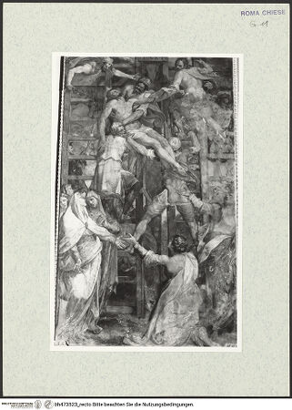 Vorderseite von Sopr. BAS ROMA [https://www.deutsche-digitale-bibliothek.de/content/lizenzen/rv-ez/] Passionszykluslinke Wand: Kreuzabnahme - , bh473523_recto. Foto.