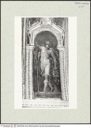 Vorderseite von Sopr. BAS ROMA [https://www.deutsche-digitale-bibliothek.de/content/lizenzen/rv-ez/] Passionszyklusvorderer Bogenunterzug, linkes Bildfeld: David - , bh473532_recto. Foto.