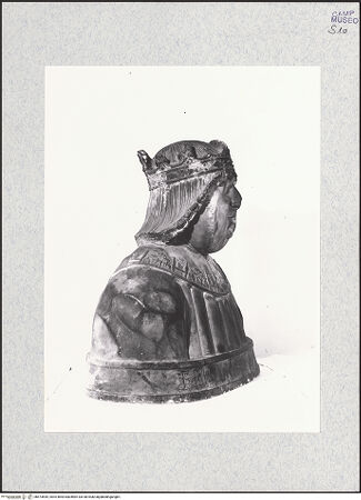 Vorderseite von Sopr. Gall. Napoli [https://www.deutsche-digitale-bibliothek.de/content/lizenzen/rv-ez/] Büste des Ferrante I (Ferdinand I) - Profil (von links), bh473645_recto. Foto.