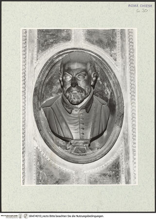 Vorderseite von Sopr. BAS ROMA [https://www.deutsche-digitale-bibliothek.de/content/lizenzen/rv-ez/] Büste von Paolo Mattei - , bh474013_recto. Foto.