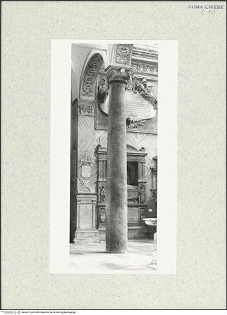 Vorderseite von Sopr. BAS ROMA [https://www.deutsche-digitale-bibliothek.de/content/lizenzen/rv-ez/] Spoliensäulenerste Säule rechts mit ionischem Kapitell - , bh474019_recto. Foto.