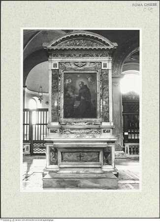 Vorderseite von Sopr. BAS ROMA [https://www.deutsche-digitale-bibliothek.de/content/lizenzen/rv-ez/] Altar des heiligen Giacomo della Marca - , bh474027_recto. Foto.