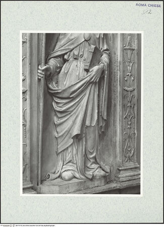 Vorderseite von Vasari [https://www.deutsche-digitale-bibliothek.de/content/lizenzen/rv-ez/] Ehemaliger HochaltarRechte obere Muschelnische: Augustinusstatue - mittlere und untere Körperpartie, bh474154_recto. Foto.