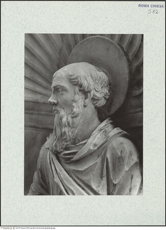 Vorderseite von Vasari [https://www.deutsche-digitale-bibliothek.de/content/lizenzen/rv-ez/] Ehemaliger HochaltarHeiliger Paulus - Kopf, linkes Profil, bh474165_recto. Foto.