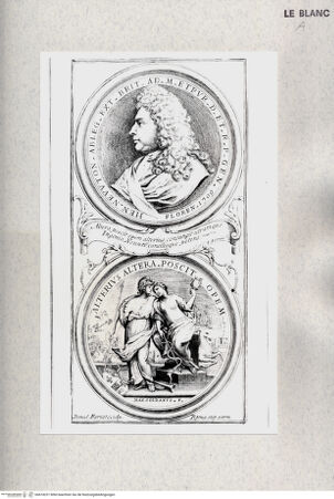 Vorderseite von Istituto Nazionale per la Grafica [http://creativecommons.org/publicdomain/mark/1.0/] 2 Medaillons: Bildnis des Isaac Newton; Fama und Prudentia - , bh474231. Foto.