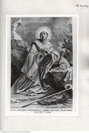 Vorderseite von Istituto Nazionale per la Grafica [http://creativecommons.org/publicdomain/mark/1.0/] Der heilige Bernhard Tolomei im Gebet - , bh474246. Foto.