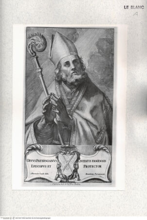 Vorderseite von Istituto Nazionale per la Grafica [http://creativecommons.org/publicdomain/mark/1.0/] Der heilige Paternianus von Fano - , bh474247. Foto.