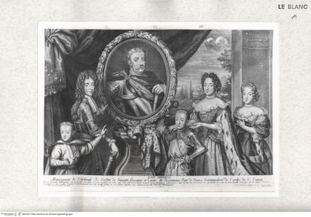 Vorderseite von Istituto Nazionale per la Grafica [http://creativecommons.org/publicdomain/mark/1.0/] Bildnis Johanns III. von Polen mit seiner Familie - , bh474273. Foto.