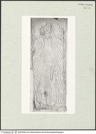 Vorderseite von Sopr. BAS ROMA [https://www.deutsche-digitale-bibliothek.de/content/lizenzen/rv-ez/] Grabplatte von Anastasia Mattuti - , bh474284_recto. Foto.