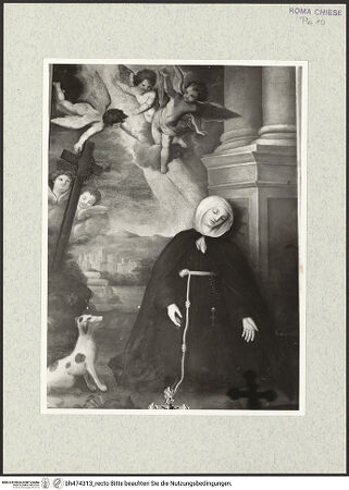 Vorderseite von Sopr. BAS ROMA [https://www.deutsche-digitale-bibliothek.de/content/lizenzen/rv-ez/] Die heilige Margarethe von Cortona in Anbetung - , bh474313_recto. Foto.