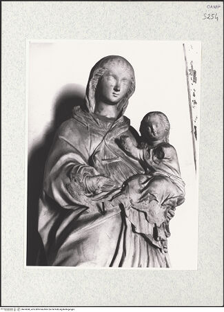 Vorderseite von Bibliotheca Hertziana [https://www.deutsche-digitale-bibliothek.de/content/lizenzen/rv-fz/] Madonna - Detail: Oberkörper, bh474340_recto. Foto.