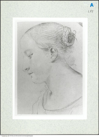 Vorderseite von Teylers Museum [https://www.deutsche-digitale-bibliothek.de/content/lizenzen/rv-ez/] Kopf einer Frau - , bh474568_recto. Foto.