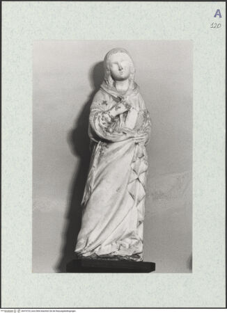 Vorderseite von Bibliotheca Hertziana [https://www.deutsche-digitale-bibliothek.de/content/lizenzen/rv-ez/] Christus, die Apostel und Tugenden - Weibliche Tugend (oder Heilige?), bh474725_recto. Foto.