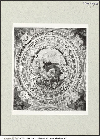 Vorderseite von Sopr. BAS ROMA [https://www.deutsche-digitale-bibliothek.de/content/lizenzen/rv-ez/] GewölbeausmalungApotheose des heiligen Petrus von Alcantara - , bh475115_recto. Foto.