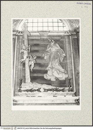 Vorderseite von Sopr. BAS ROMA [https://www.deutsche-digitale-bibliothek.de/content/lizenzen/rv-ez/] Der heilige Petrus von Alkantara in Ekstase - , bh475122_recto. Foto.