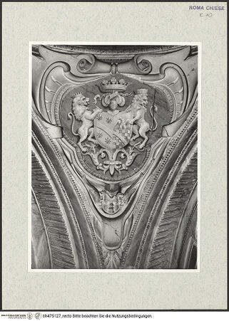 Vorderseite von Sopr. BAS ROMA [https://www.deutsche-digitale-bibliothek.de/content/lizenzen/rv-ez/] Wappen der Antici-Mattei - , bh475127_recto. Foto.