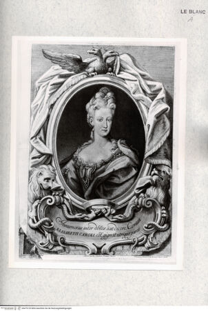 Vorderseite von Istituto Nazionale per la Grafica [http://creativecommons.org/publicdomain/mark/1.0/] Bildnis der Elisabetta Caroli in reichverzierter Rahmung - , bh475129. Foto.
