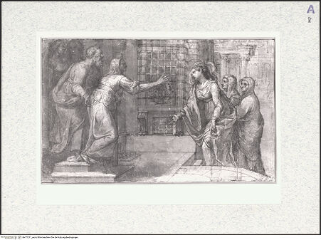 Vorderseite von Graphische Sammlung Albertina [https://www.deutsche-digitale-bibliothek.de/content/lizenzen/rv-ez/] Die Heimsuchung - , bh475211_recto. Foto.