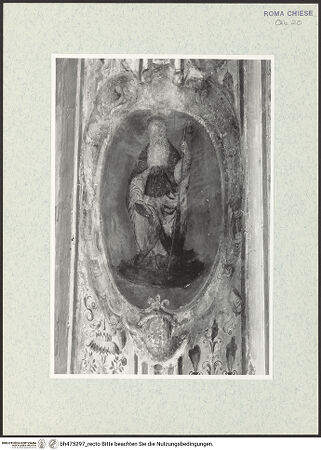 Vorderseite von Sopr. BAS ROMA [https://www.deutsche-digitale-bibliothek.de/content/lizenzen/rv-ez/] Der heilige Antonius Abbas - vor der Restaurierung, bh475297_recto. Foto.