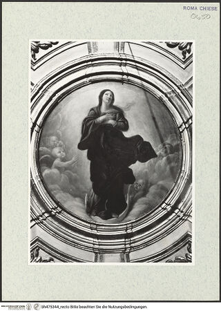Vorderseite von Sopr. BAS ROMA [https://www.deutsche-digitale-bibliothek.de/content/lizenzen/rv-ez/] KuppelbilderKuppelscheitel: Maria Immaculata - , bh475344_recto. Foto.