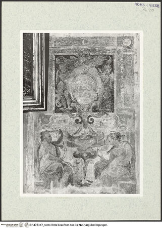 Vorderseite von Sopr. BAS ROMA [https://www.deutsche-digitale-bibliothek.de/content/lizenzen/rv-ez/] Prudentia und Temperantia - , bh475347_recto. Foto.