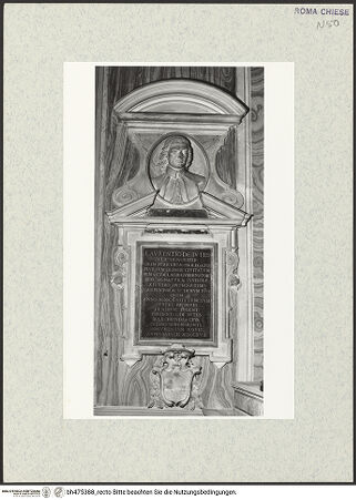 Vorderseite von Sopr. BAS ROMA [https://www.deutsche-digitale-bibliothek.de/content/lizenzen/rv-ez/] Grabmal von Lorenzo Buzi - Gesamtansicht, bh475388_recto. Foto.