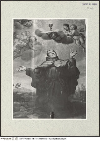 Vorderseite von Sopr. BAS ROMA [https://www.deutsche-digitale-bibliothek.de/content/lizenzen/rv-ez/] Der heilige Paschalis Baylón - Detail, bh475390_recto. Foto.